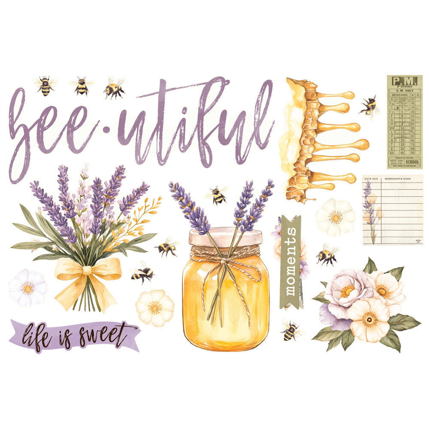 Simple Vintage Lavender Fields