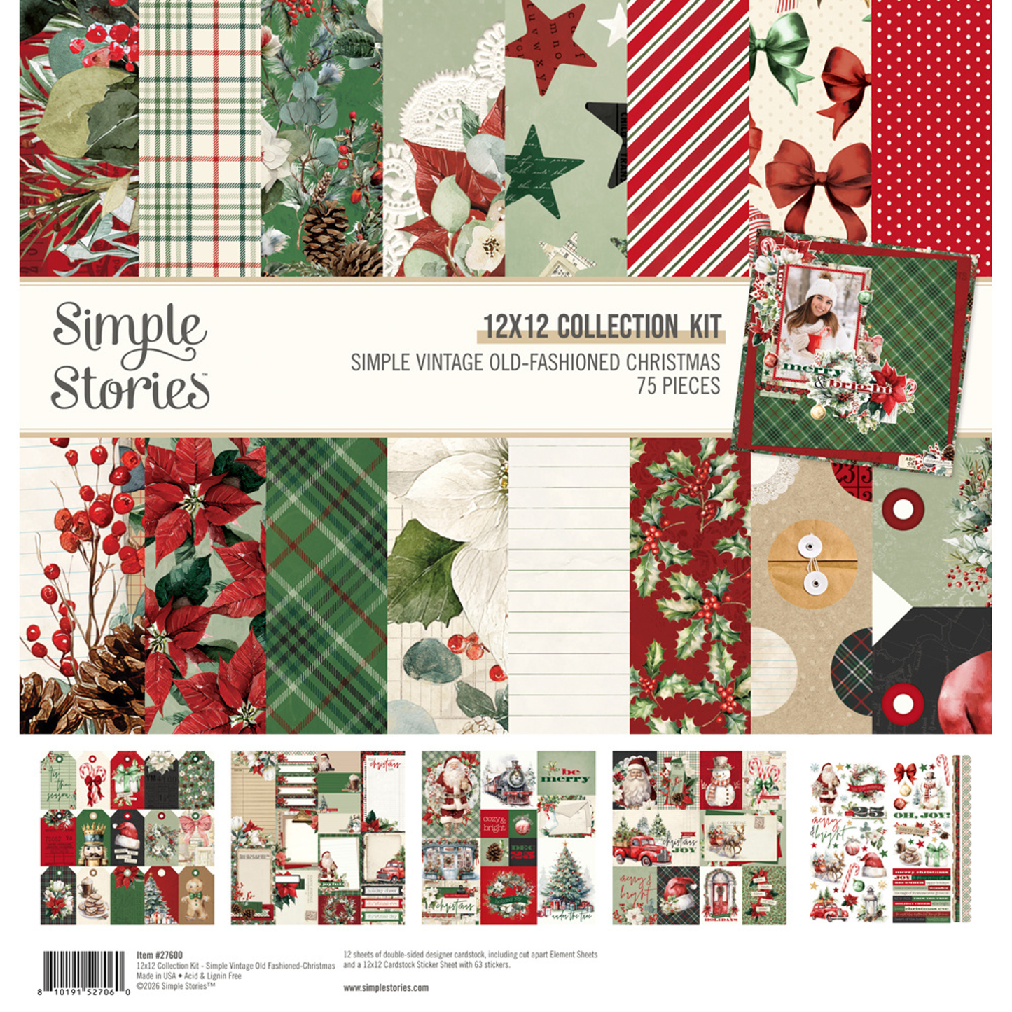 Simple Vintage Old-Fashioned Christmas Collection Kit