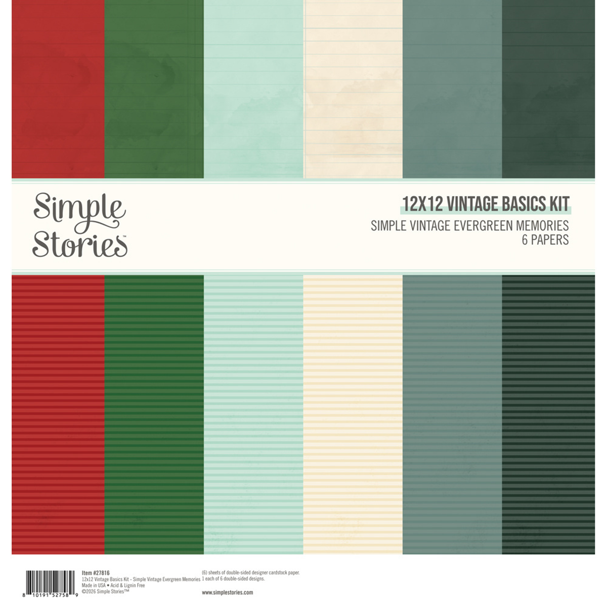Simple Vintage Evergreen Memories Vintage Basics Kit