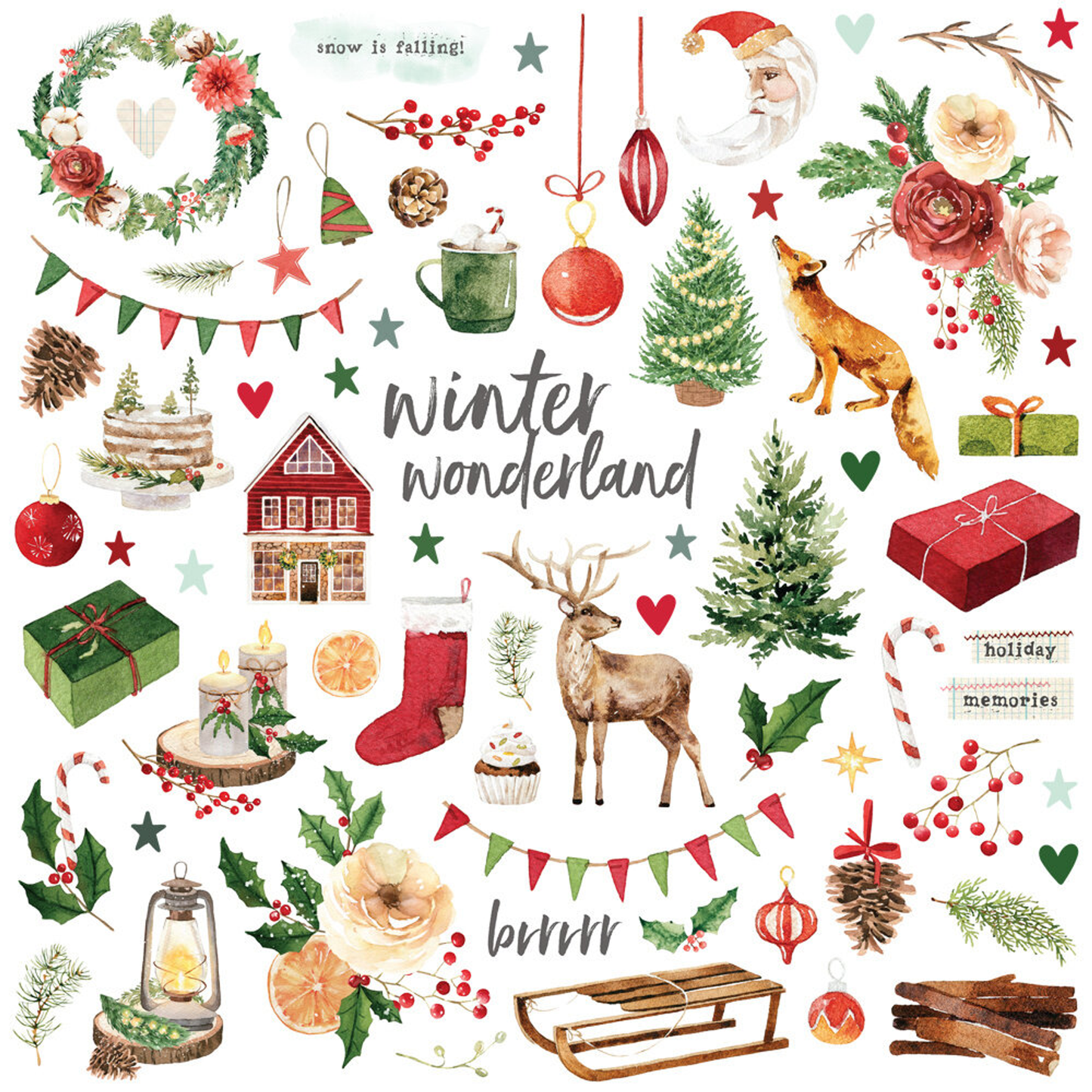 Simple Vintage Evergreen Memories