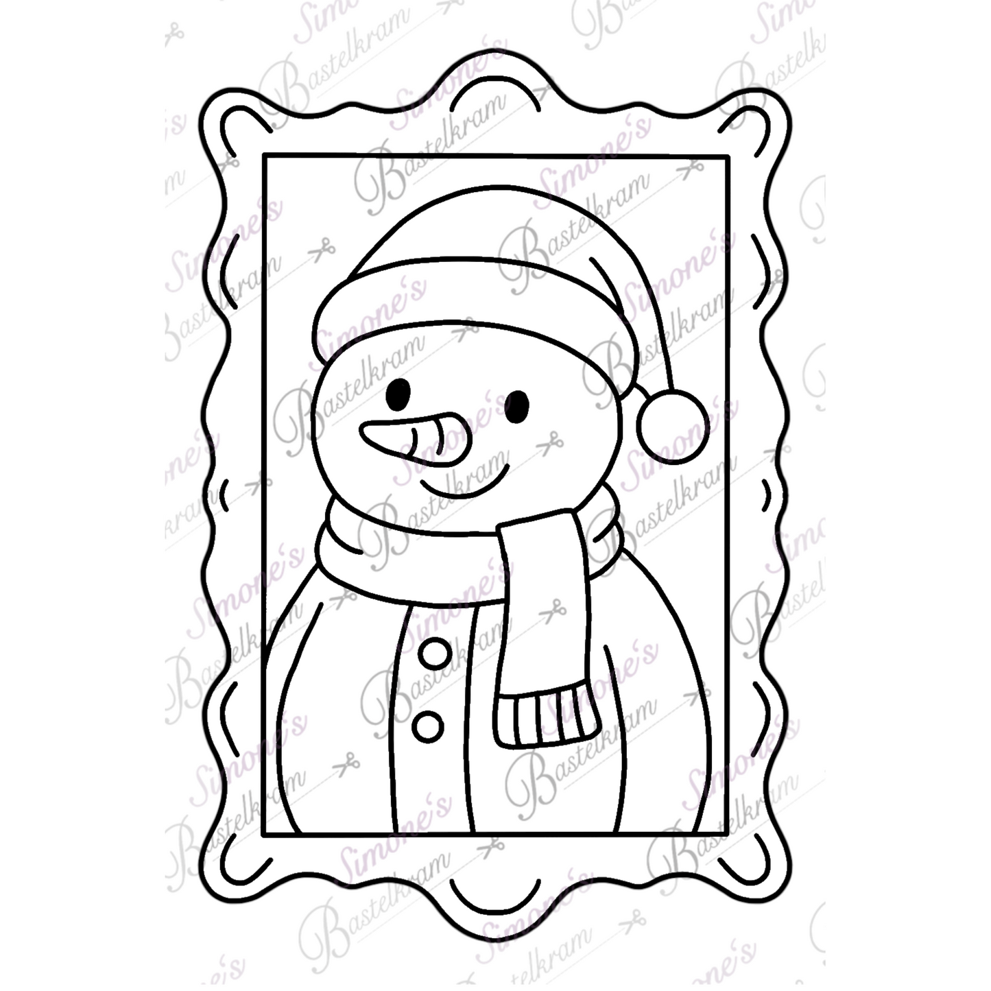 Digistamp Schneemann Porträt