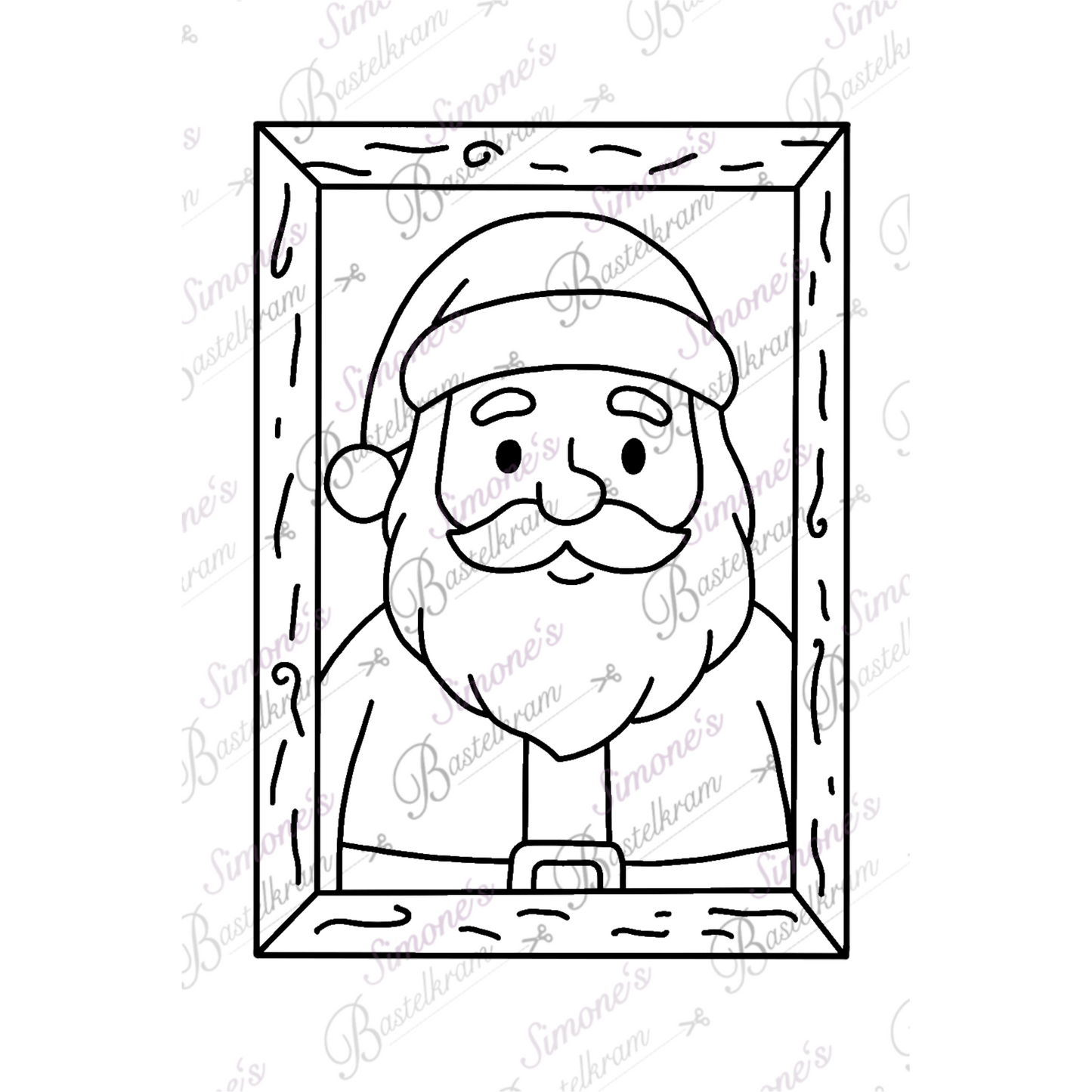 Digistamp Weihnachtsmann Porträt