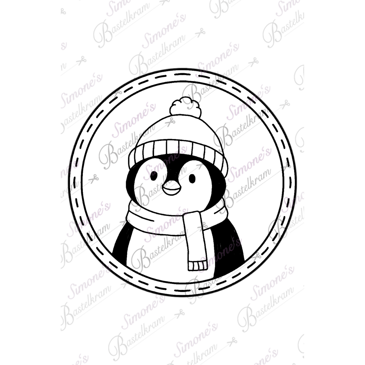 Digistamp Pinguin Porträt