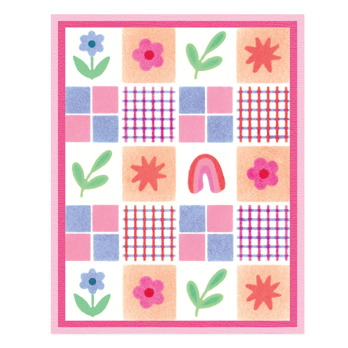Flowers & Stripe Pattern
