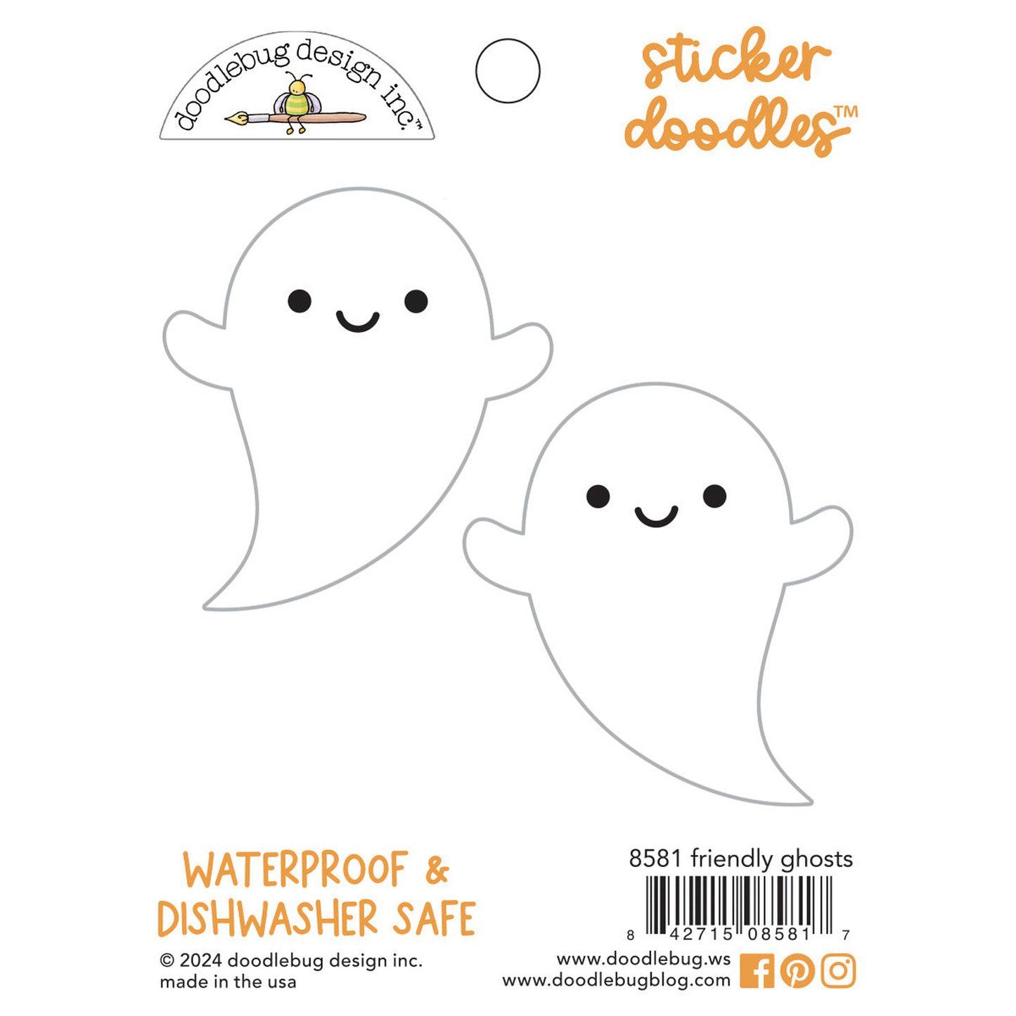 Friendly Ghosts Sticker Doodles