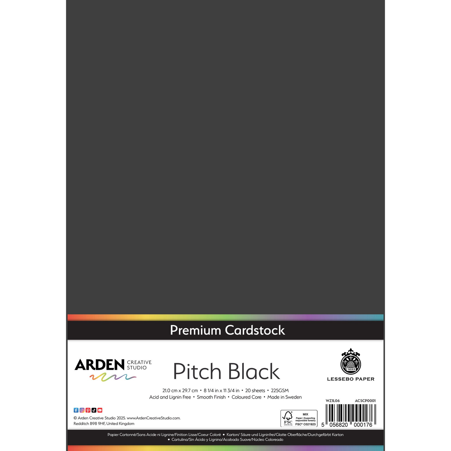 Premium Cardstock - Pitch Black
