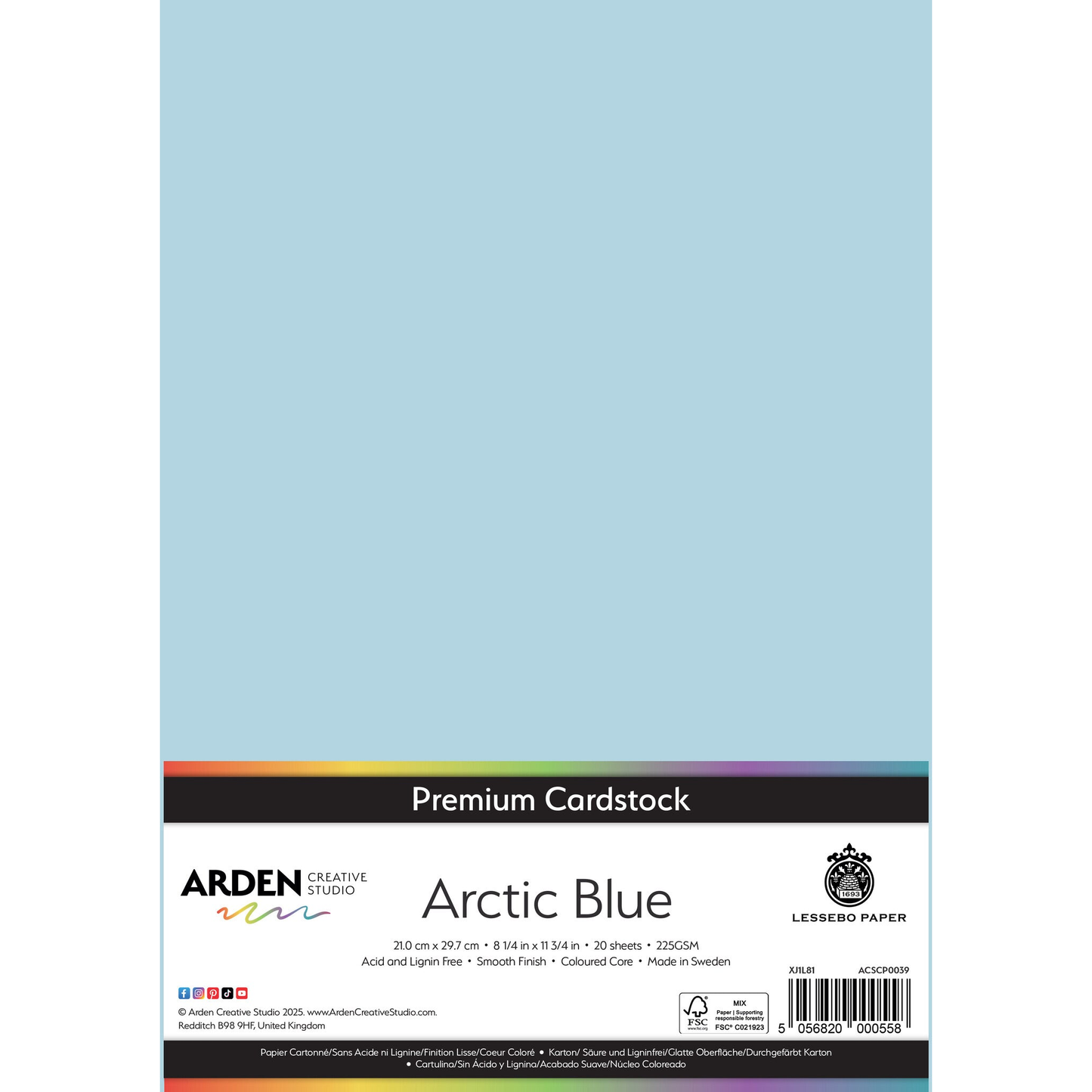 Premium Cardstock - Arctic Blue