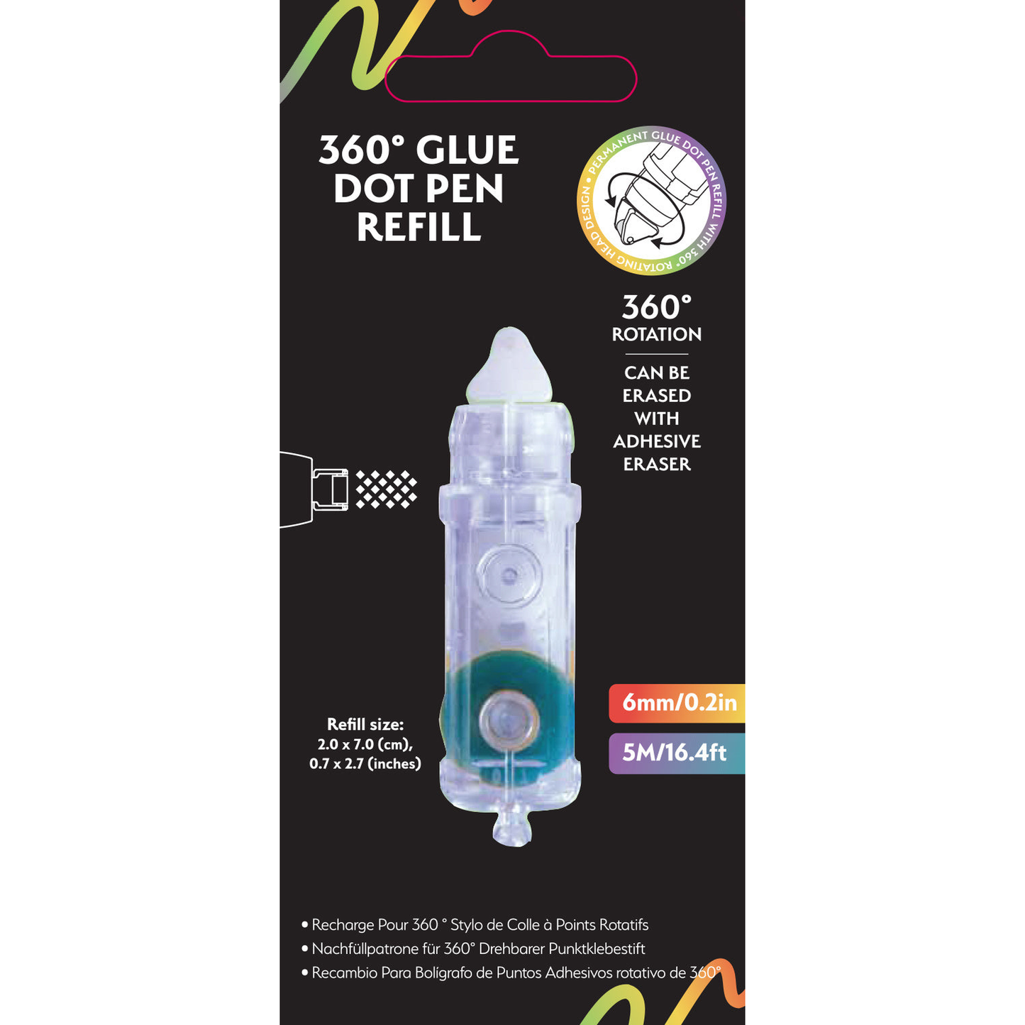 360° Glue Dot Pen Refill