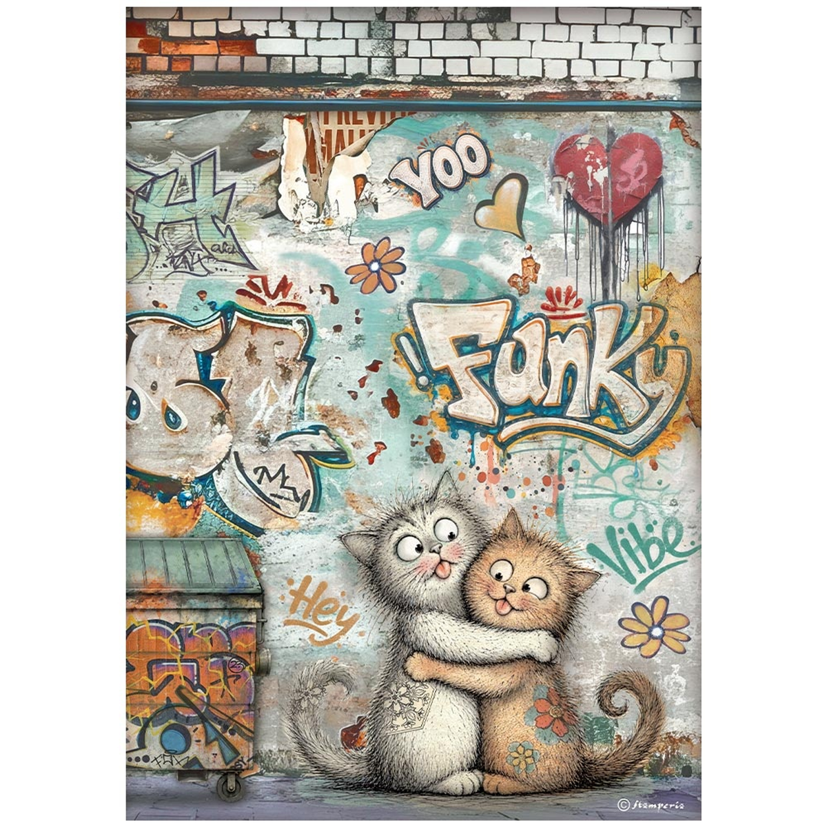 Furry Friends 2 Rice Paper Funky Cats