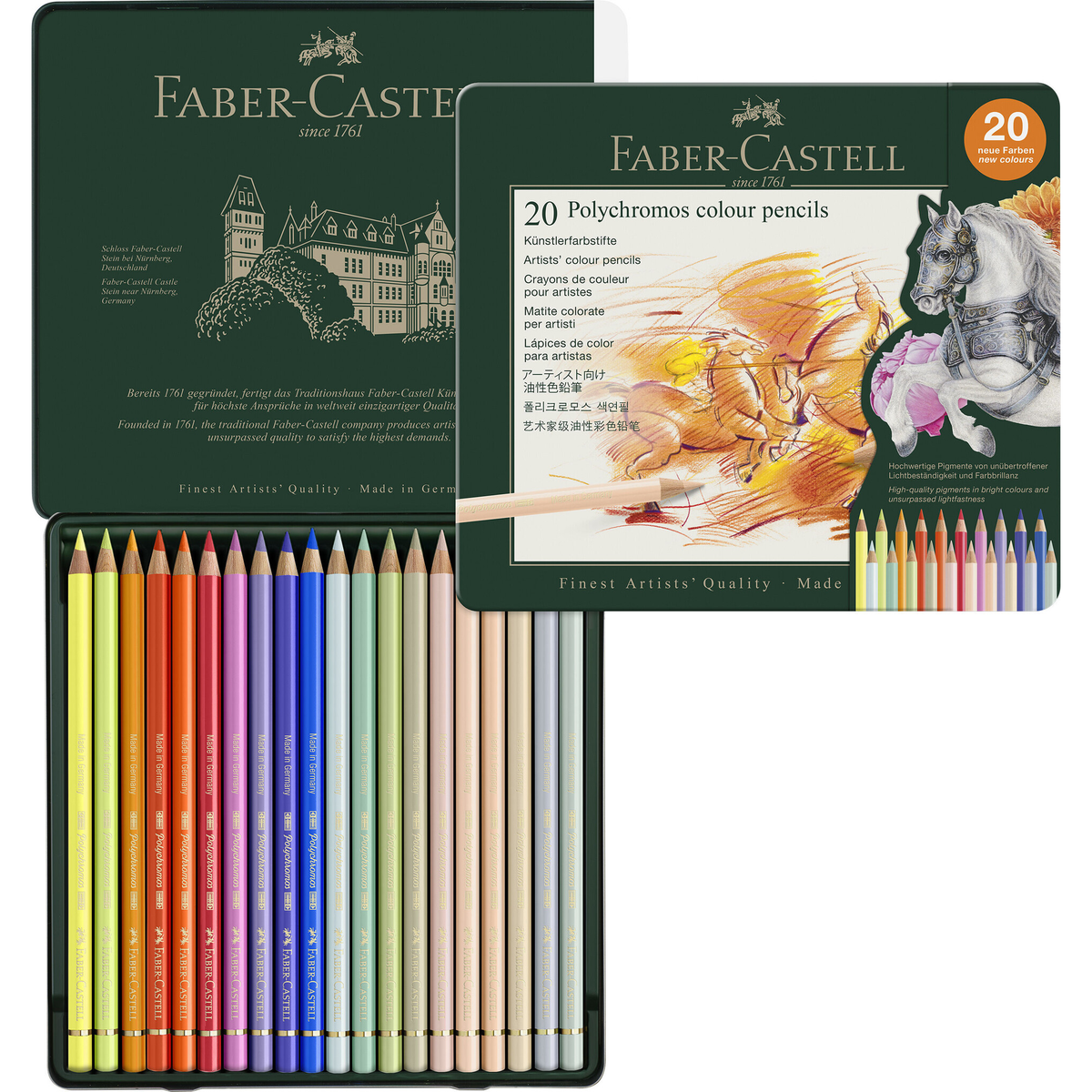 Coloured Pencils Polychromos Tin