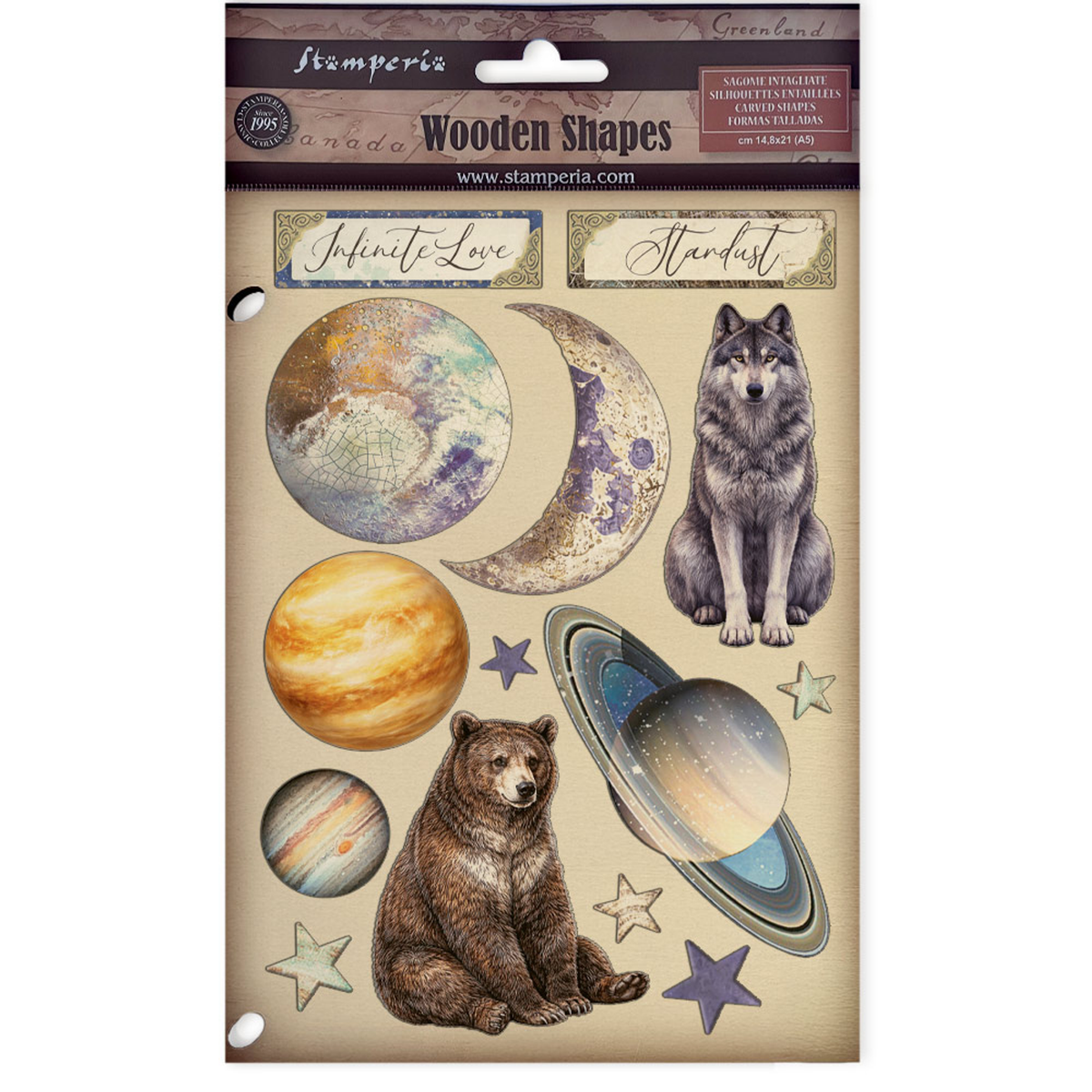 Cosmos Colored Wooden Shapes