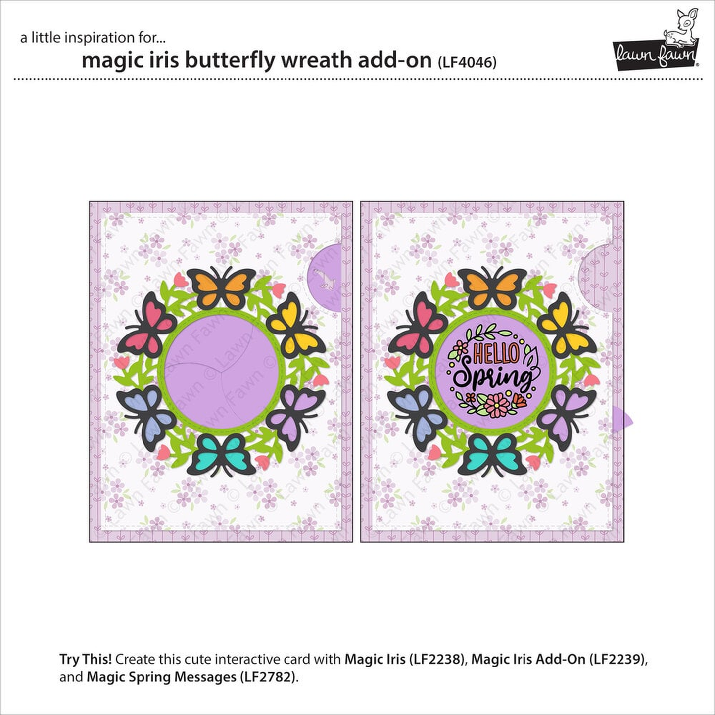 Magic Iris Butterfly Wreath Add-On Stand-Alone Lawn
