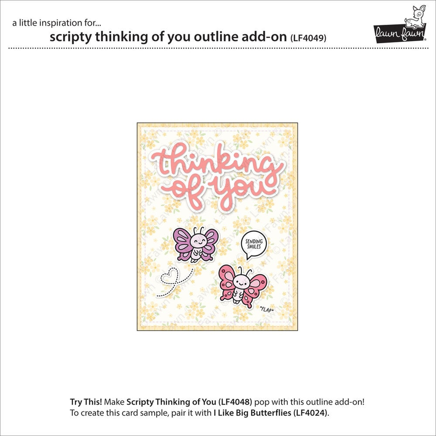 Scripty Thinking Of You Outline Add-On Stand-Alone Lawn