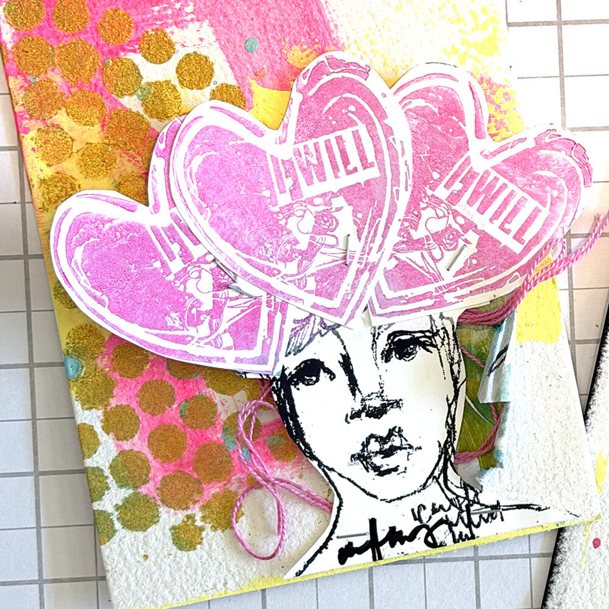 Dina Wakley MEdia Heavy Body Acrylic Paints Oro