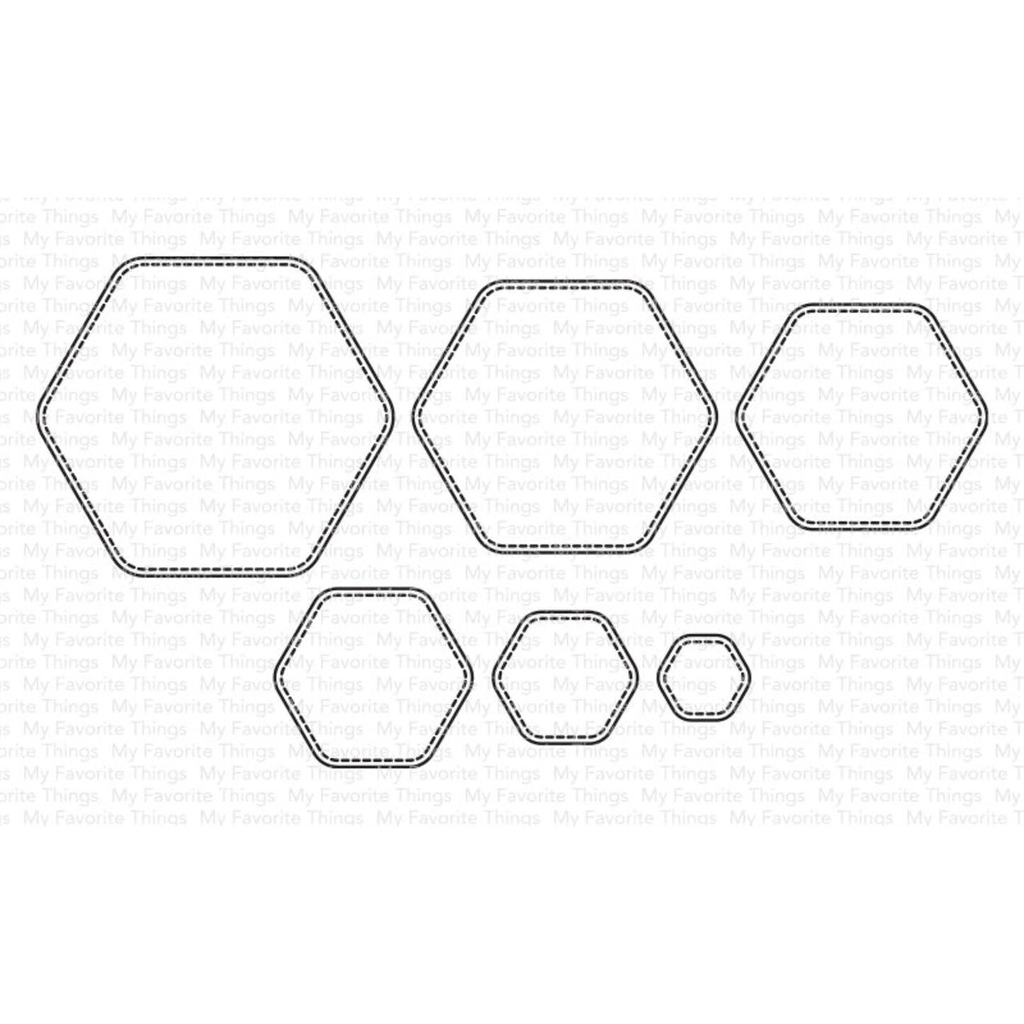 Stitched Rounded Hexagon STAX