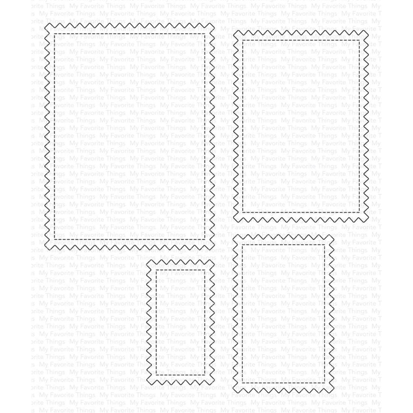 Stitched Pinking Edge Rectangle STAX