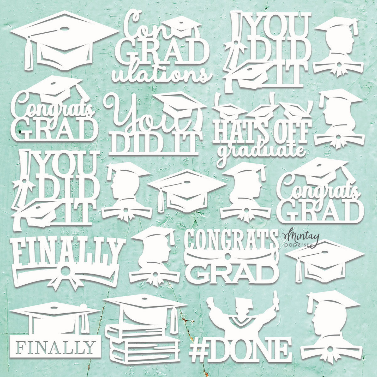 Chippies Decor Element Sheet Graduation