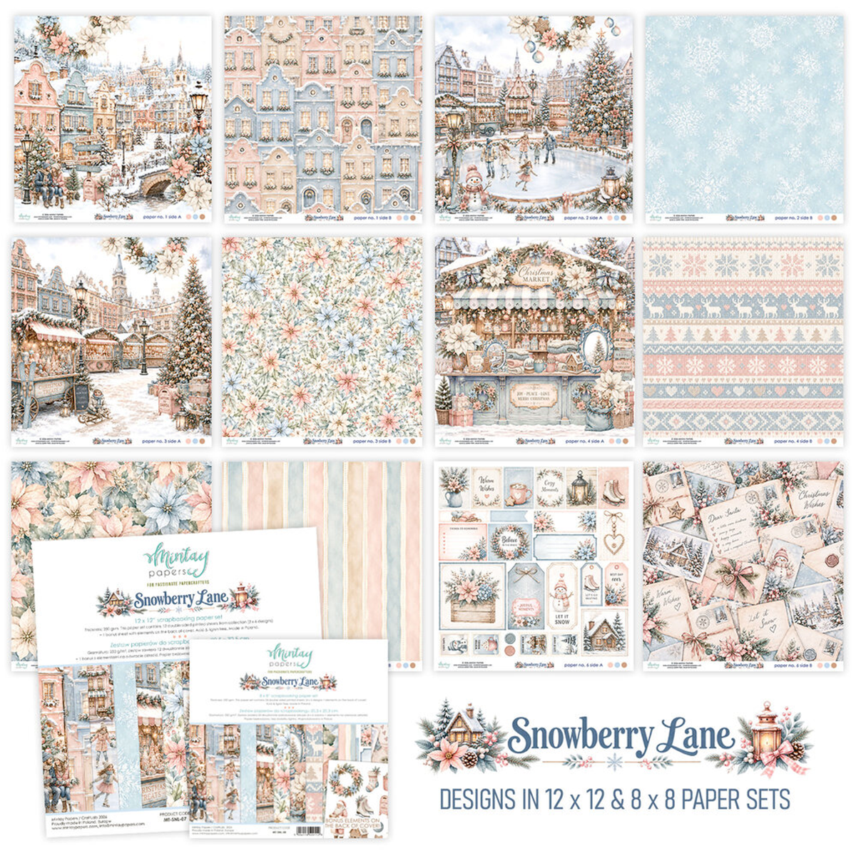 Snowberry Lane Scrapbooking Paper Set