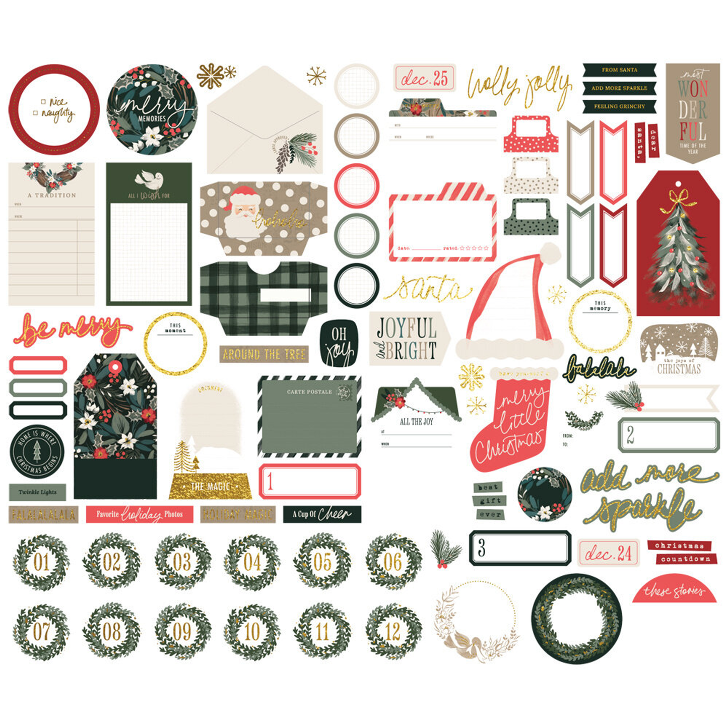 Mistletoe & Holly Journal Bits & Pieces