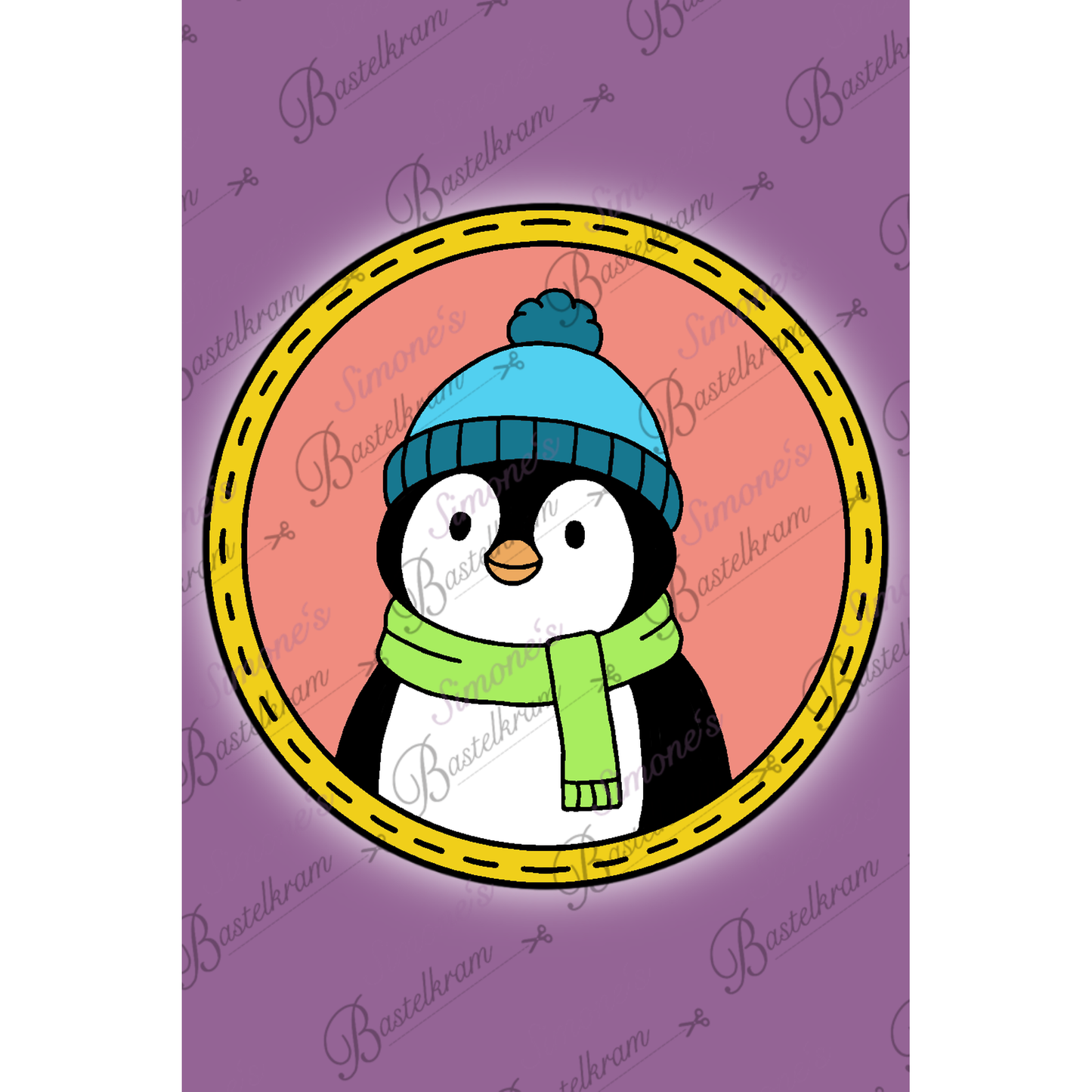 Digistamp Pinguin Porträt