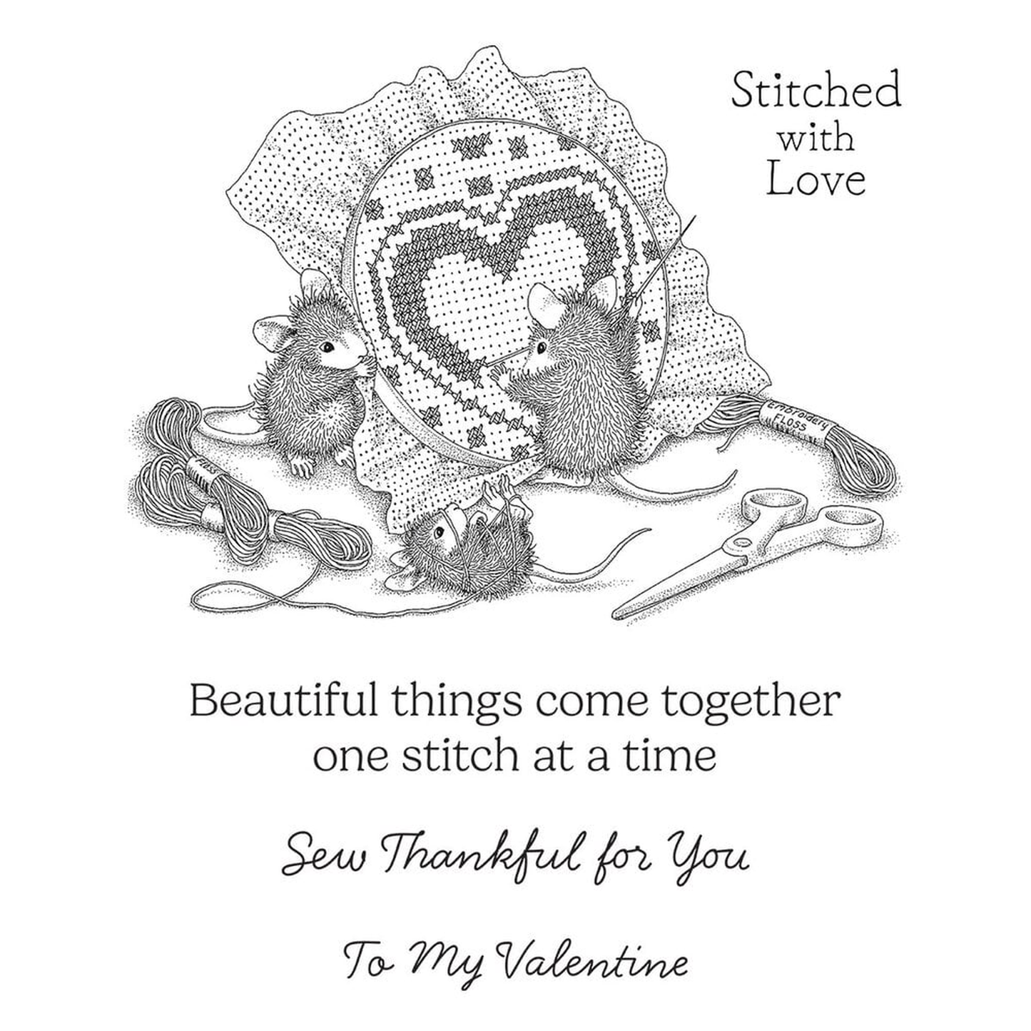 House-Mouse Heart and Soul - Stitched with Love