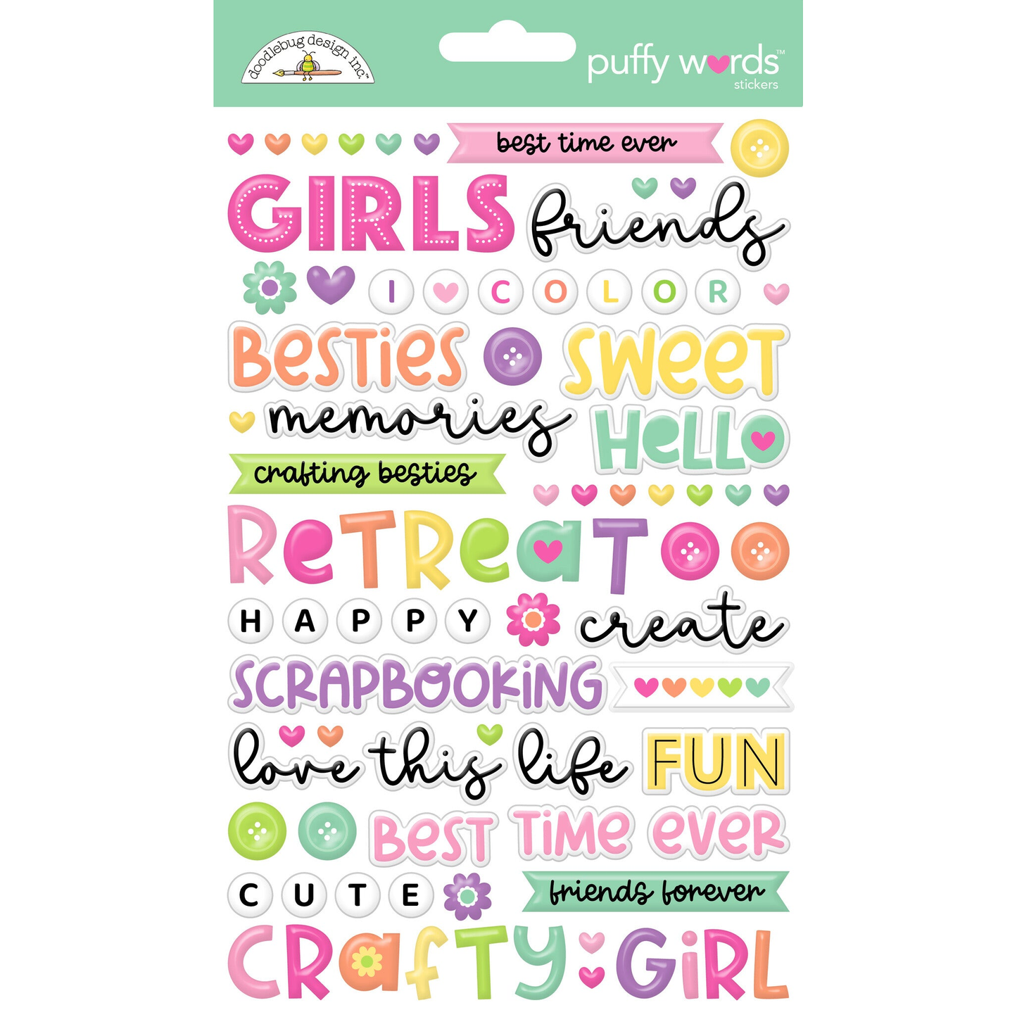 Color Me Crafty Puffy Words