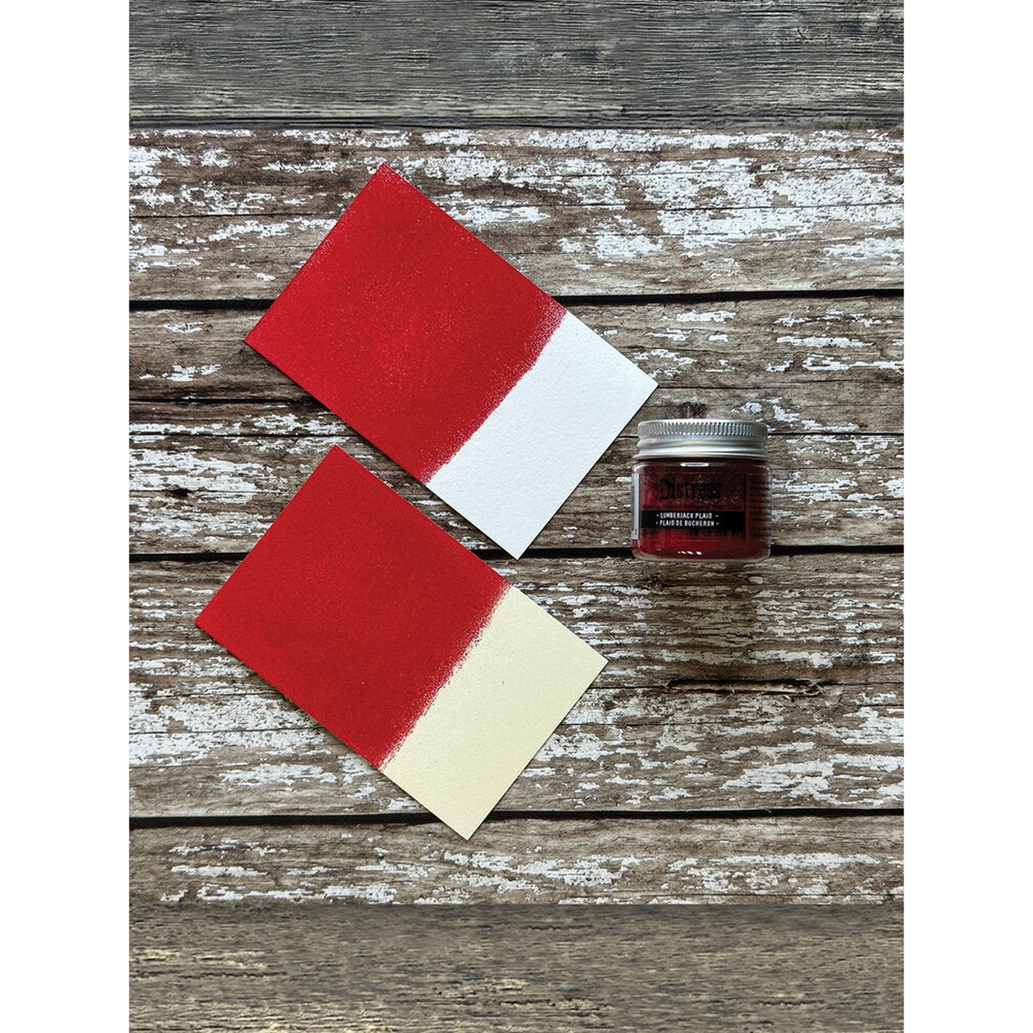 Distress Embossing Glaze Lumberjack Plaid