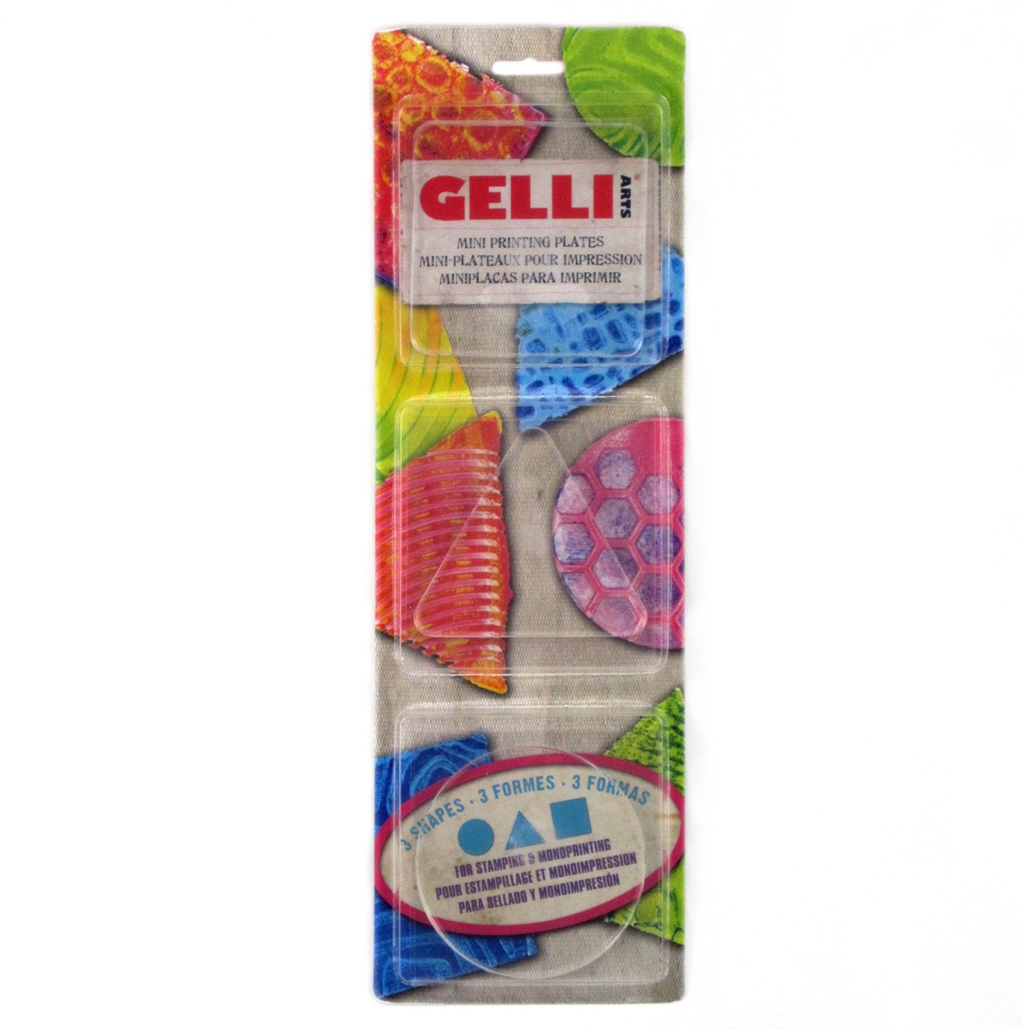 Gel Plate Mini Set: Round, Square, Triangle