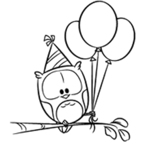 Gufo palloncini