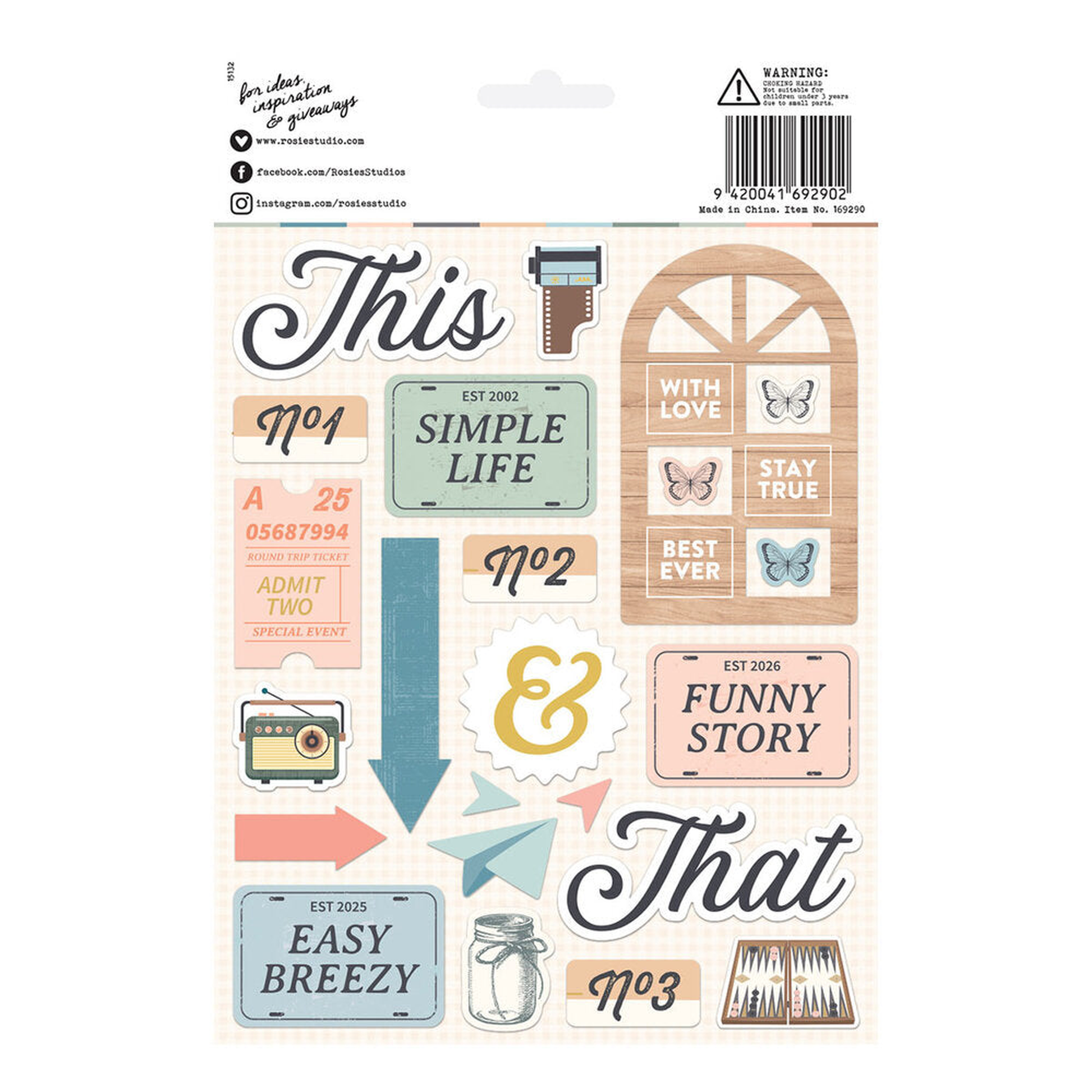 Clementine Chipboard Embellishments