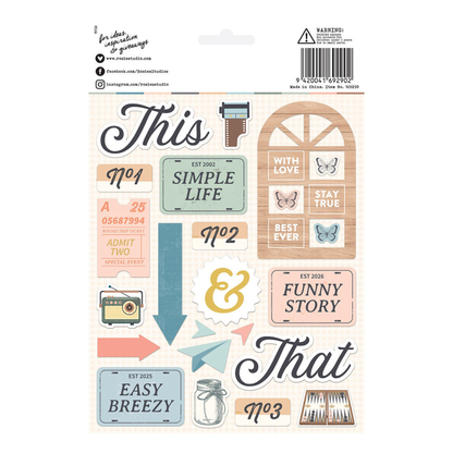 Clementine Chipboard Embellishments