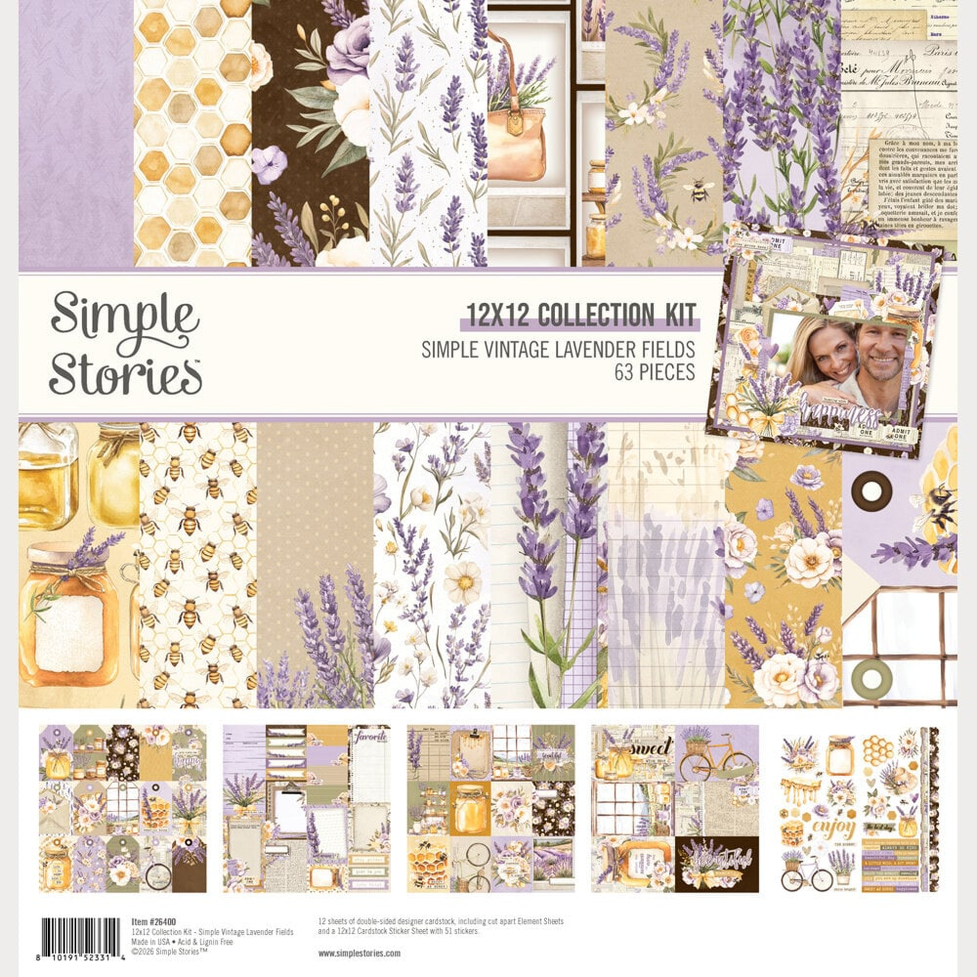 Simple Vintage Lavender Fields