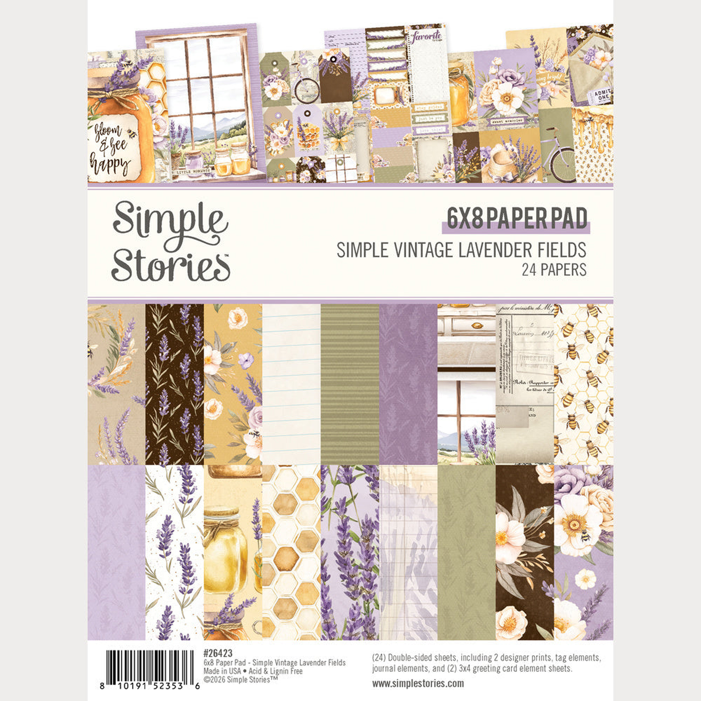 Simple Vintage Lavender Fields