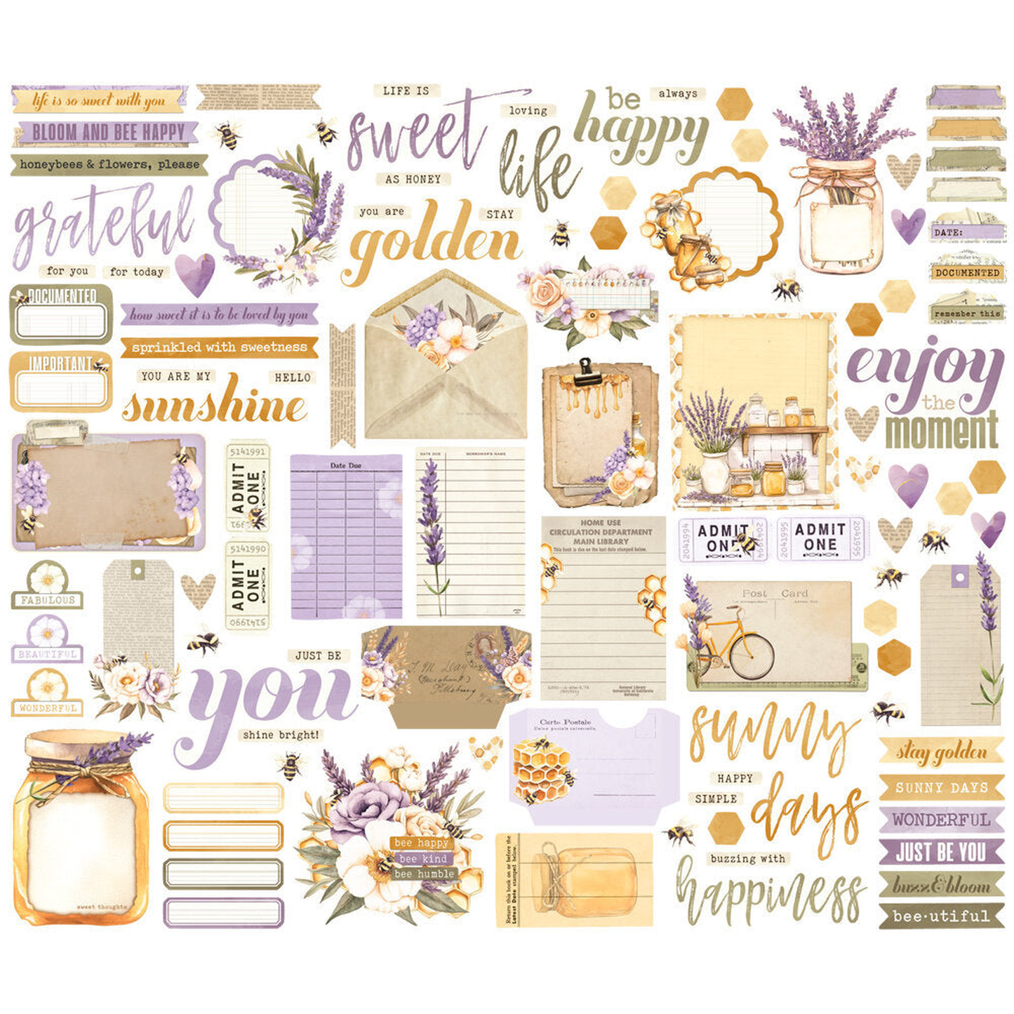 Simple Vintage Lavender Fields