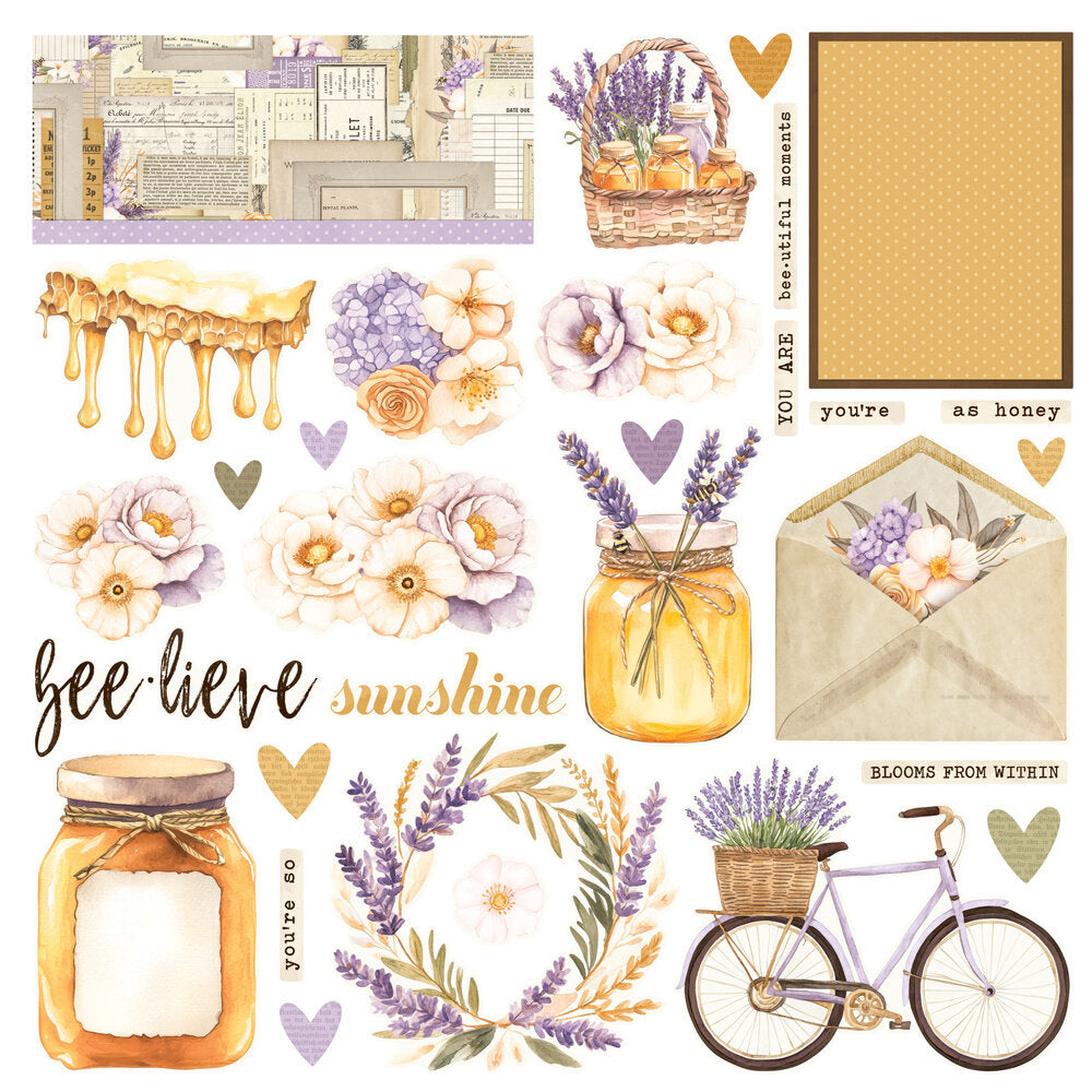 Simple Vintage Lavender Fields