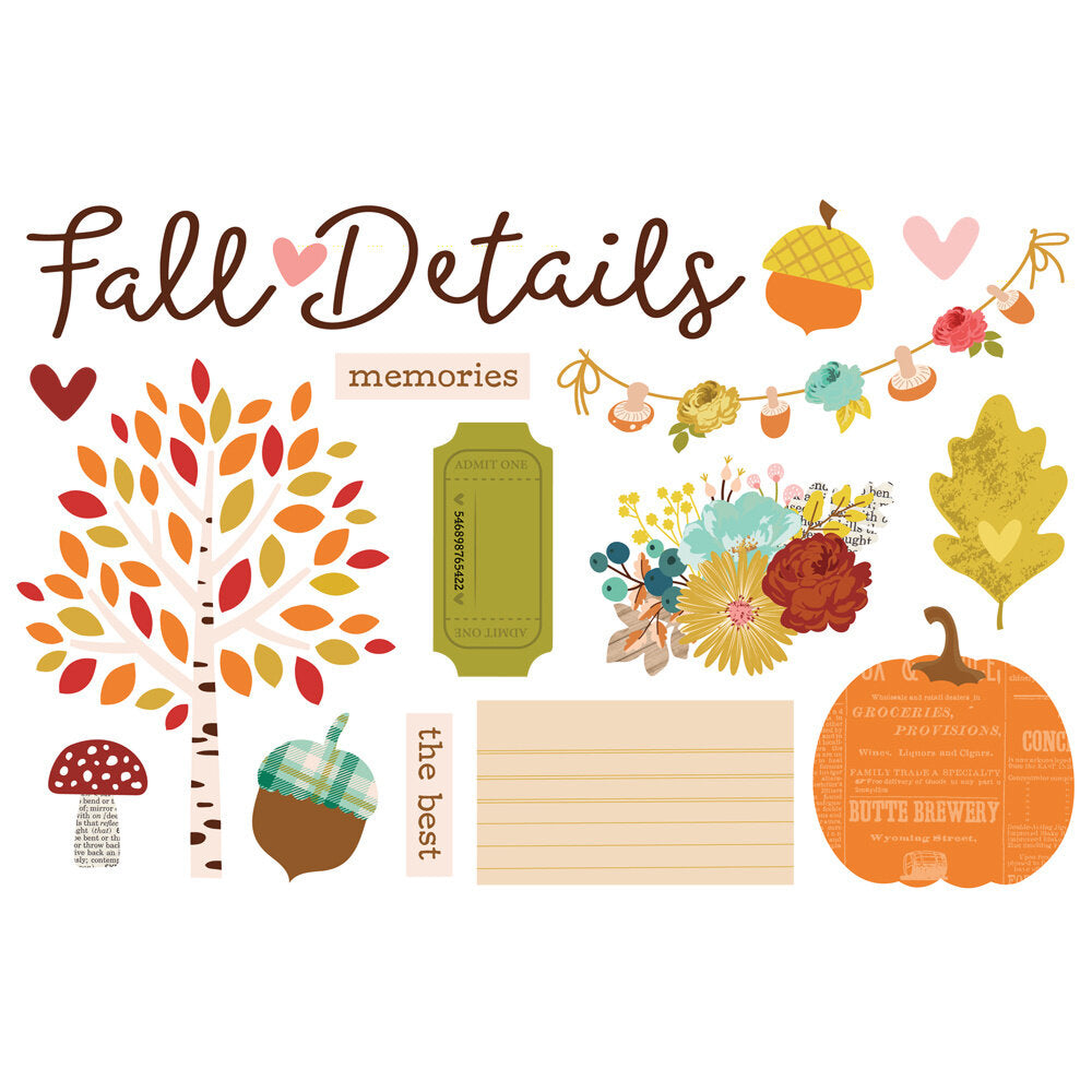 Pumpkins & Plaid Simple Pages Pieces