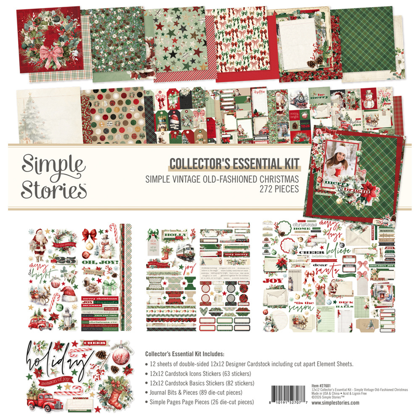 Simple Vintage Old-Fashioned Christmas Collectors Essentials Kit