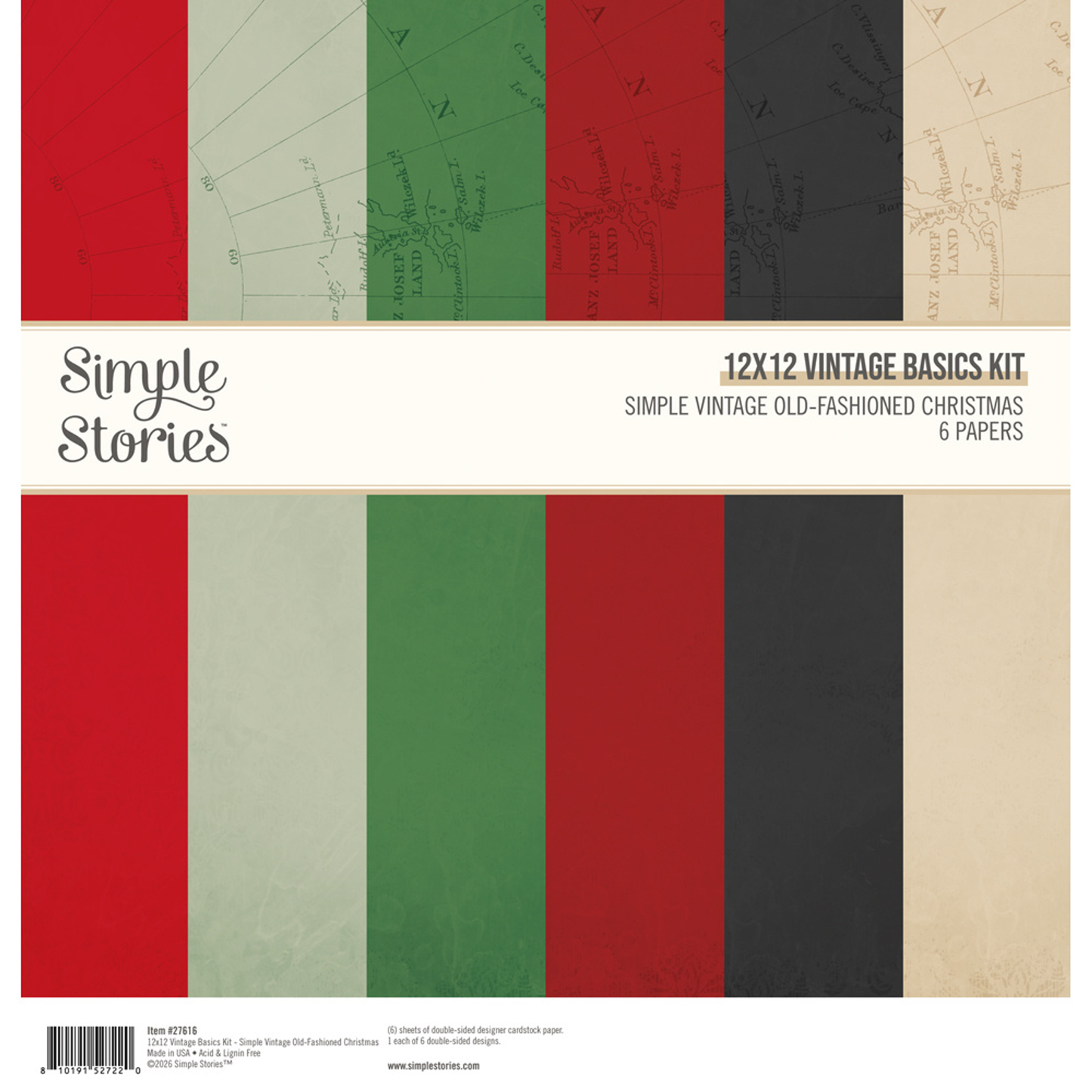 Simple Vintage Old-Fashioned Christmas Vintage Basics Kit