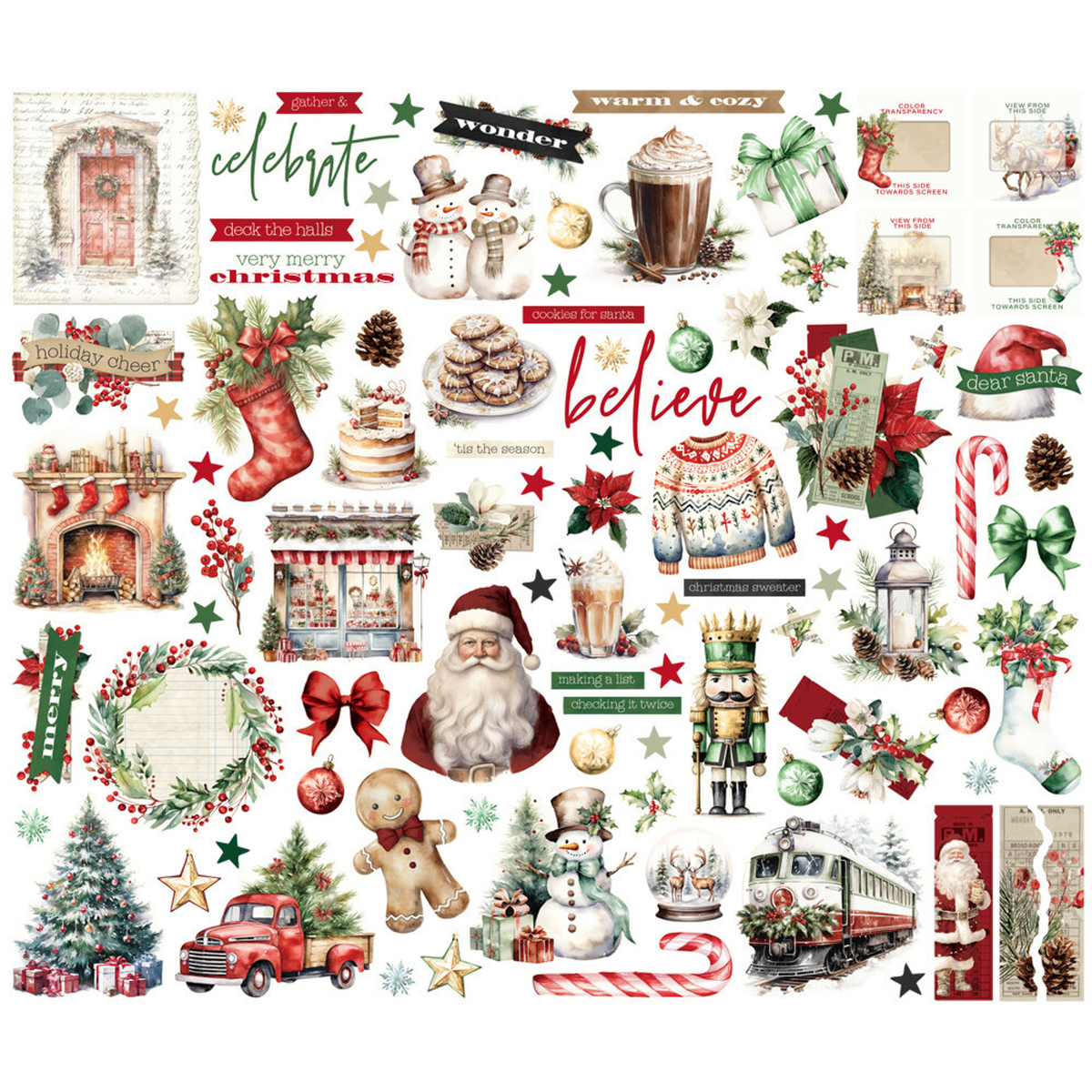 Simple Vintage Old-Fashioned Christmas Bits & Pieces