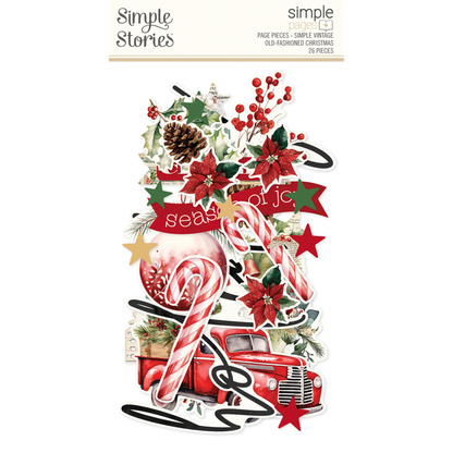 Simple Vintage Old-Fashioned Christmas Simple Pages Pieces
