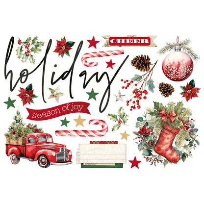 Simple Vintage Old-Fashioned Christmas Simple Pages Pieces