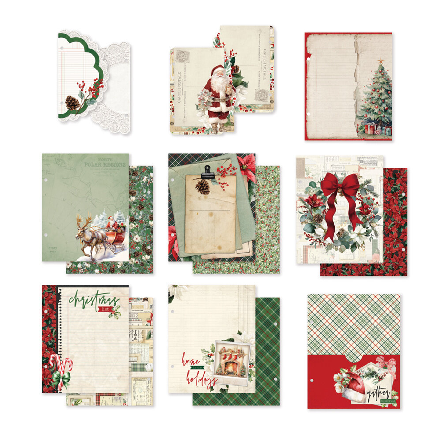 Simple Vintage Old-Fashioned Christmas SN@P! 6x8 Inch Binder Inserts