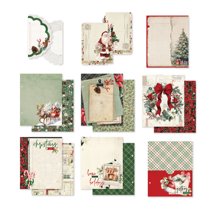 Simple Vintage Old-Fashioned Christmas SN@P! 6x8 Inch Binder Inserts