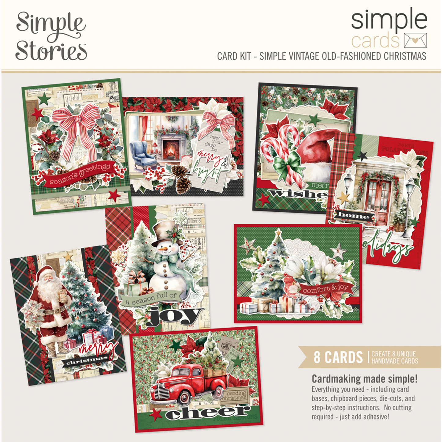 Simple Vintage Old-Fashioned ChristmasSimple Cards Kit