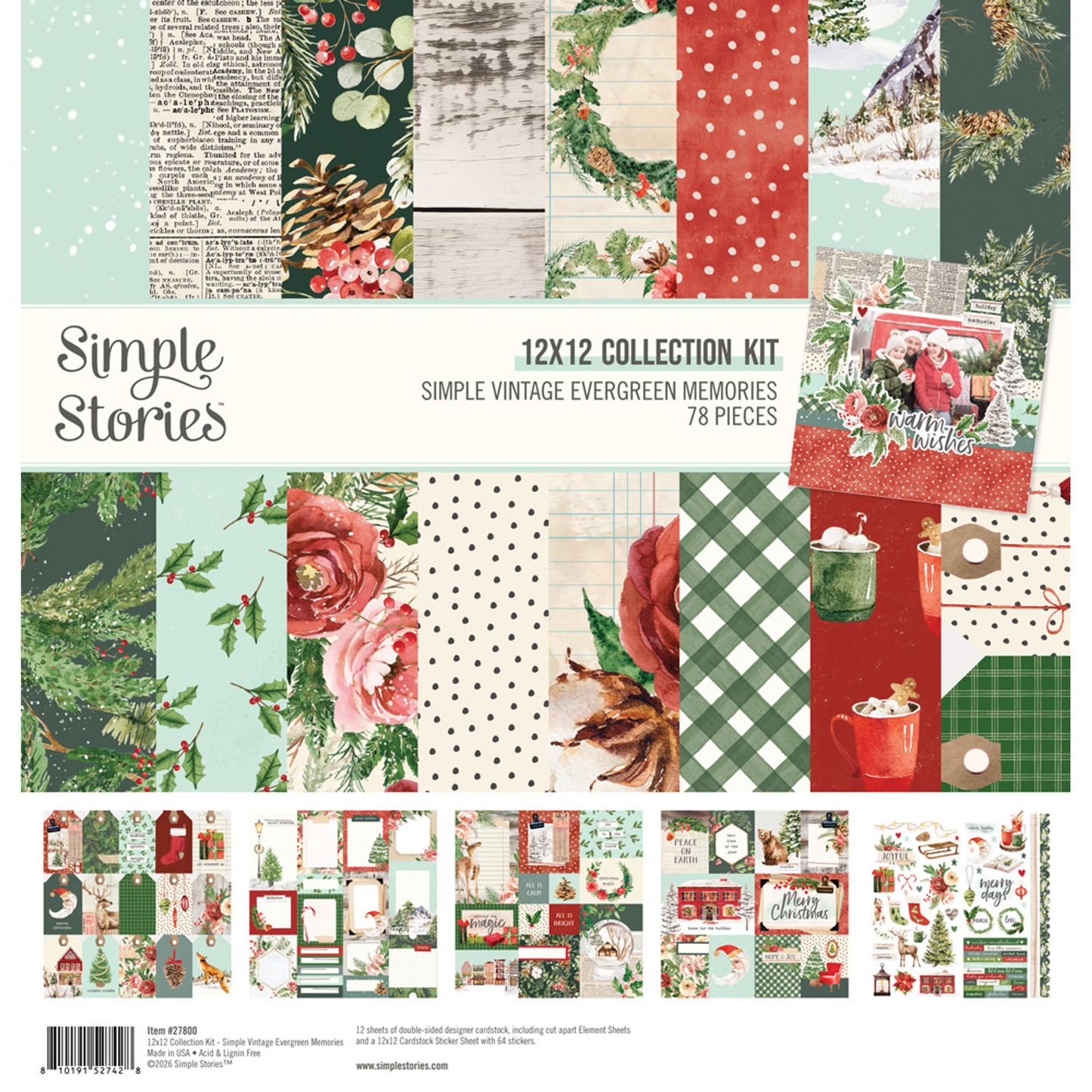 Simple Vintage Evergreen Memories Collection Kit