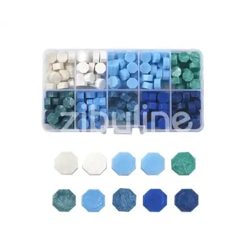 Pellets - Box mit Blautönen
