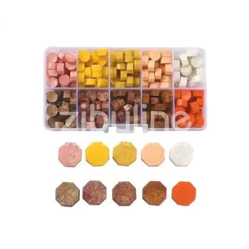 Pellets - Box mit orange-gelben Farbtönen