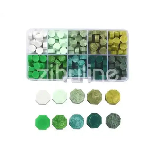 Pellets - Box mit Grüntönen