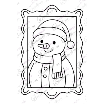 Digistamp Schneemann Porträt