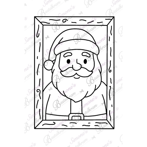 Digistamp Weihnachtsmann Porträt